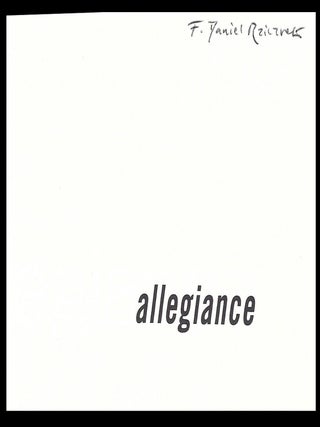 Allegiance: Poems