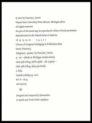 Allegiance: Poems
