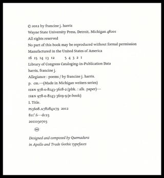 Allegiance: Poems