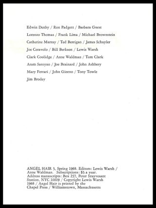 Angel Hair 5 (Spring 1968)
