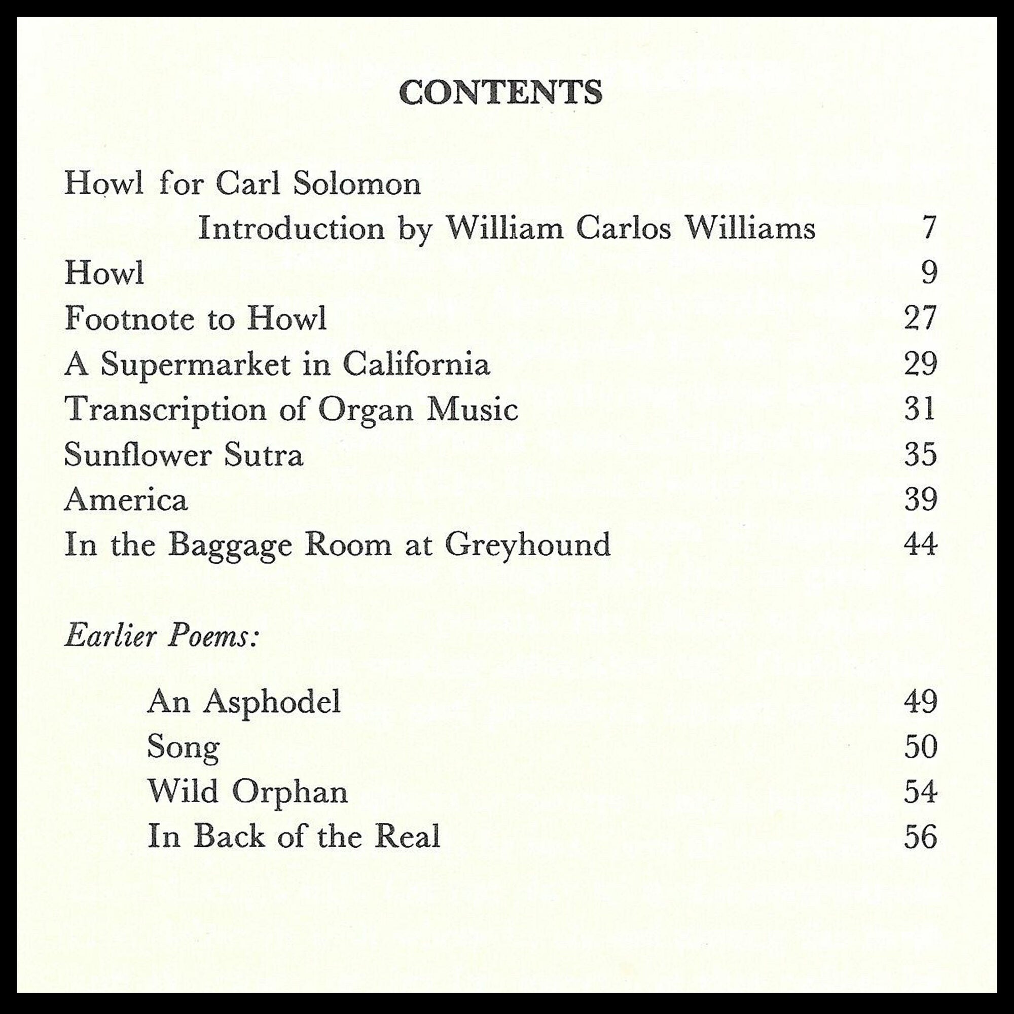 Howl and Other Poems | Allen Ginsberg | Later Edition