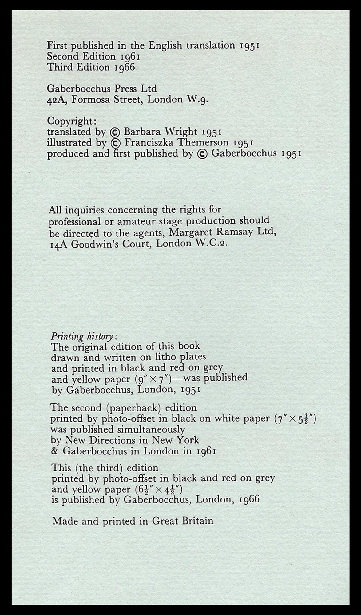 Ubu Rio Ubu Roi Two Editions | Alfred Jarry | Second Edition
