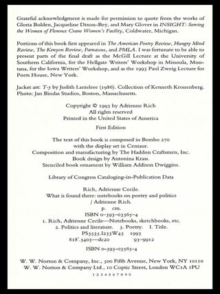 What is Found There: Notebooks on Poetry and Politics with: Ephemera