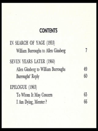 The Yage Letters