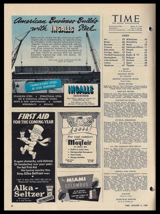 TIME: The Weekly Newsmagazine Vol. LV No. 1 (January 2, 1950, Special Half-Century Commemoration Issue)