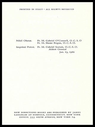 Clement of Alexandria: Selections from The Protreptikos (An Essay and Translation by Thomas Merton)