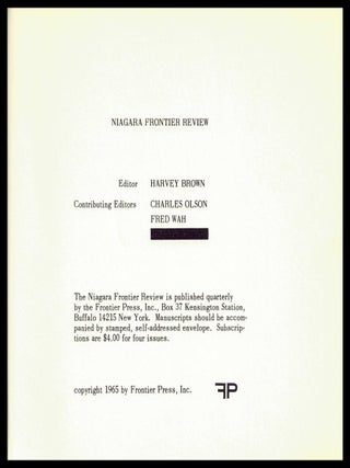 Niagara Frontier Review (Spring 1966)