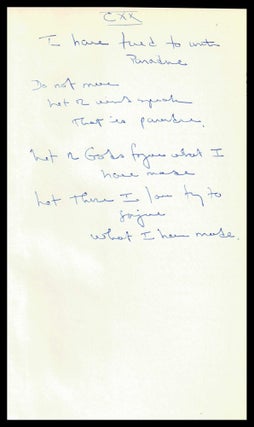 Drafts and Fragments of Cantos CX-CXVII