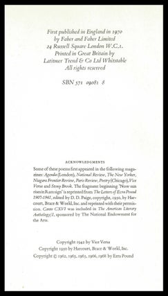 Drafts and Fragments of Cantos CX-CXVII