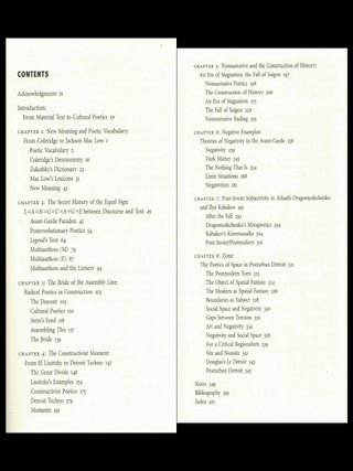 The Constructivist Moment: From Material Text to Cultural Poetics