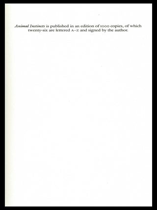Animal Instincts: Prose, Plays, Essays
