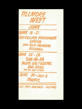 Original Concert Postcard: Quicksilver Messenger Service, Don Ellis Orchestra, Rockwell (June 18-21, 1974)