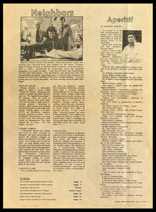 North Shore Magazine Vol. 14 No. 2 (January 13, 1979 - Charles Olson Issue)