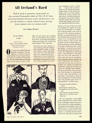 W.B. Yeats: A Life (Two Volumes) with: Ephemera