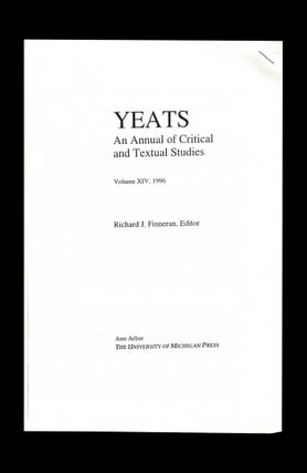 W.B. Yeats: A Life (Two Volumes) with: Ephemera
