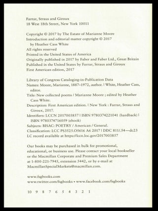 Marianne Moore: New Collected Poems