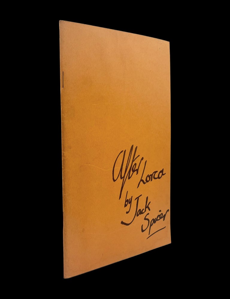 Item #9228] After Lorca. Jack Spicer, Robin Blaser