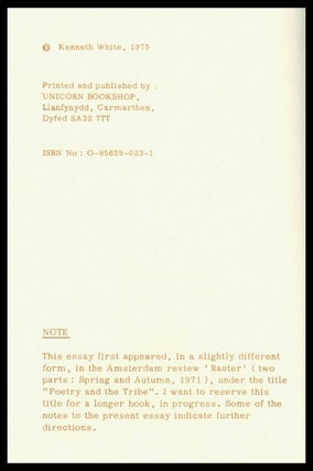 The Tribal Dharma: An Essay on the Work of Gary Snyder