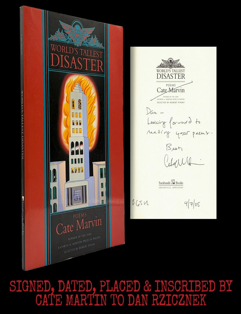 [Item #9262] World's Tallest Disaster: Poems. Cate Marvin.