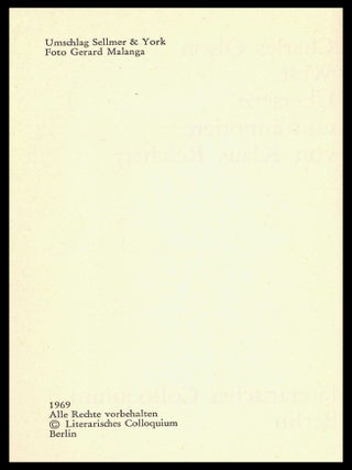 West (English & German Bilingual Edition) with: Ephemera