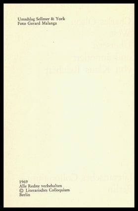 West (English & German Bilingual Edition) with: Ephemera