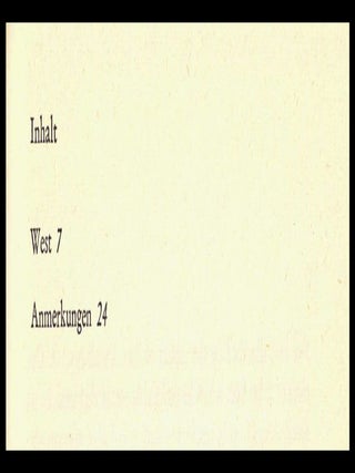 West (English & German Bilingual Edition) with: Ephemera
