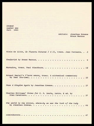 Gnomon No. 1 (Fall 1965)