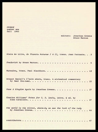 Gnomon No. 1 (Fall 1965)