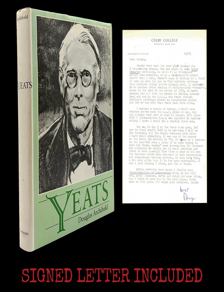 Item #9325] Yeats with: Ephemera. Douglas Archibald, William Butler Yeats, George Bornstein