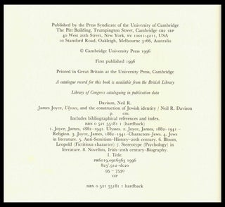 James Joyce, Ulysses, and the Construction of Jewish Identity: Culture, Biography, and "the Jew" in Modernist Europe with: Ephemera