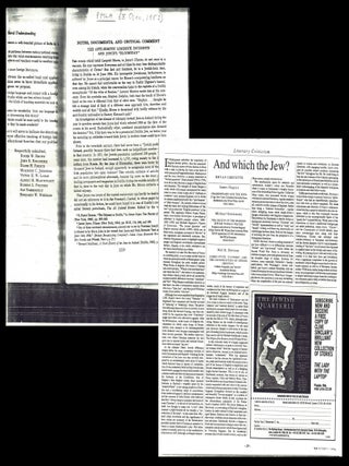 James Joyce, Ulysses, and the Construction of Jewish Identity: Culture, Biography, and "the Jew" in Modernist Europe with: Ephemera