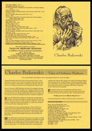 Exhibition Archive — Tales of Ordinary Madness, Public House Bookshop (May 4-25, 1996), with: The Urgency Rip-Off Press Edition of "Notes of a Dirty Old Man"