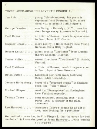 Eleventh Finger No. 2 (Autumn 1965)