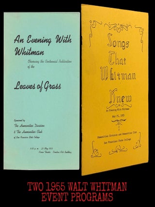 1] An Evening with Whitman, with: [2] Songs that Whitman Knew (May 25, 1955