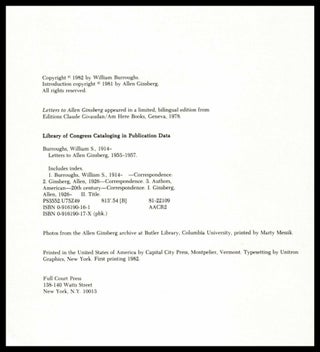Letters to Allen Ginsberg 1953-1957
