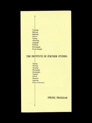The Institute of Further Studies: Spring Program (1967