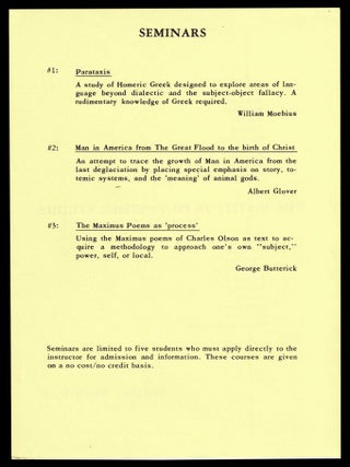 The Institute of Further Studies: Spring Program (1967)