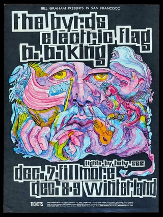 Original Concert Poster: The Byrds, Electric Flag, B.B. King (December 7-9, 1967