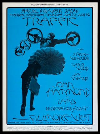 Original Concert Poster: Traffic, John Hammond, Lamb (June 30-July 2, 1970
