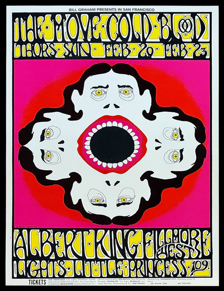 Item #9446] Original Concert Poster: The Move, Cold Blood, Albert King (February 20-23, 1969)....