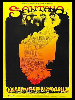 Original Concert Poster: Santana, Collectors, Melanie (February 13-16, 1969